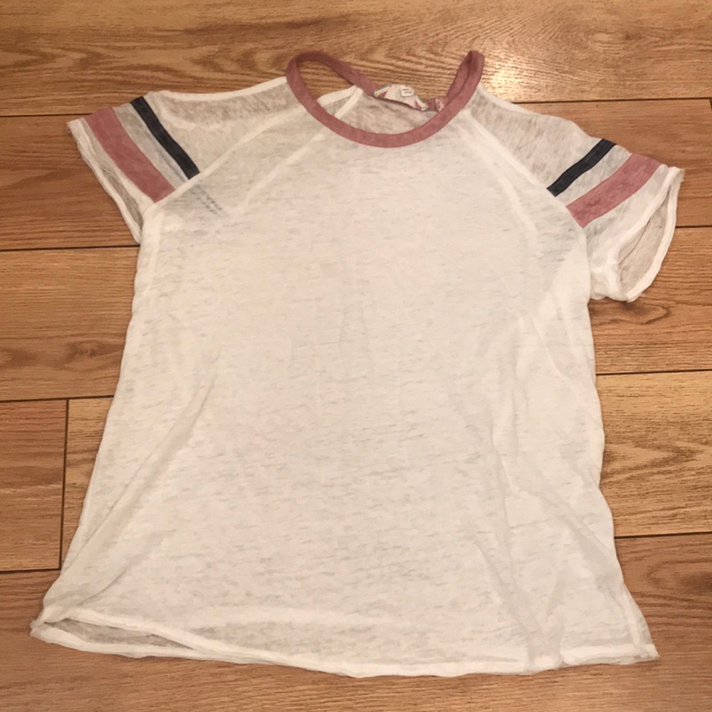 white cold shoulder shirt
